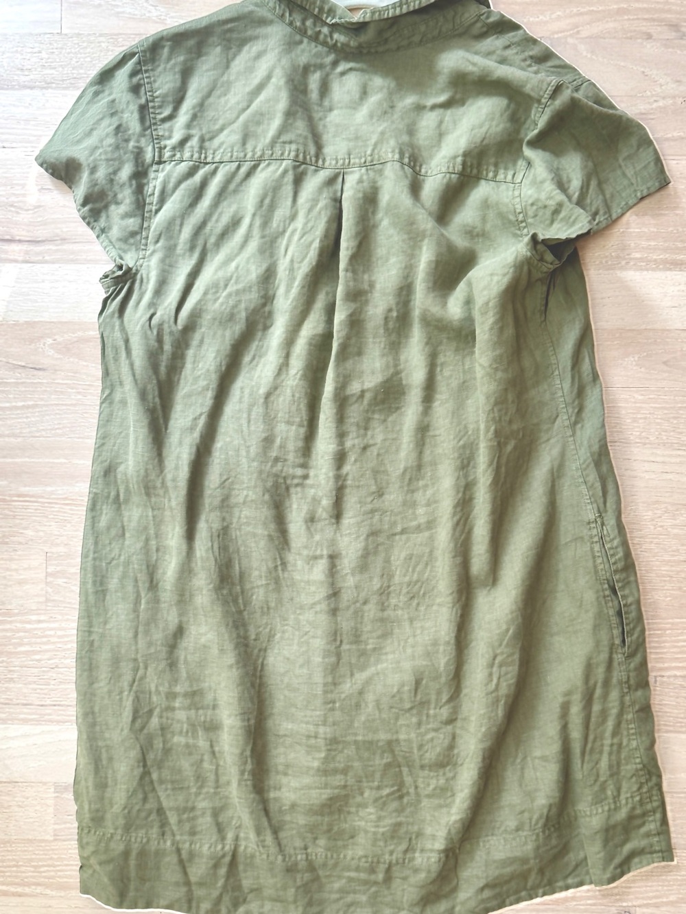 Tommy Bahama casual V-Neck Tunic Shift dress - Olive Green - Picture 3 of 3